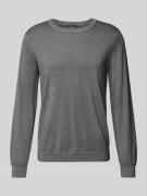 OLYMP Level Five Slim Fit Strickpullover aus Schurwolle mit Rundhalsau...