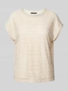 Vero Moda T-Shirt mit Lochmuster Modell 'MAYA' in Beige, Größe L