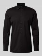 OLYMP Modern Fit Businesshemd mit Kentkragen in Black, Größe 43