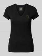 ARMANI EXCHANGE T-Shirt mit Label-Patch in Black, Größe XS