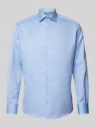 ETERNA Regular Fit Businesshemd aus Uni Solid in Blau, Größe 38