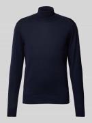Manuel Ritz Strickpullover mit Rollkragen in Marine, Größe S