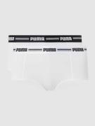 PUMA Panty mit Stretch-Anteil im 2er-Pack in Weiss, Größe XS