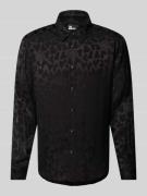 THE KOOPLES Freizeithemd aus Viskose mit Knopfleiste in Black, Größe M