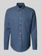 Fynch-Hatton Regular Fit Flanellhemd mit Button-Down-Kragen in Hellbla...