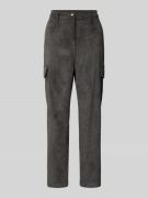 MAC Tapered Fit Cordhose mit Cargotaschen Modell 'Rahel' in Anthrazit,...