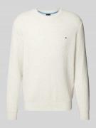 Christian Berg Men Regular Fit Strickpullover mit Strukturmuster in Of...