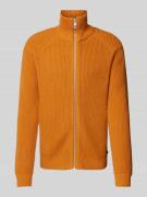 Tom Tailor Regular Fit Strickjacke mit Baumwolle in DUNKEL GELB, Größe...