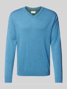 Tom Tailor Regular Fit Strickpullover aus reiner Baumwolle in Blau, Gr...