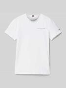 Tommy Hilfiger Teens Regular Fit T-Shirt mit Logo-Stitching in Weiss, ...