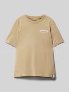 Jack & Jones T-Shirt mit Label-Print in Camel, Größe 140