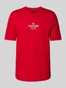 Tommy Hilfiger T-Shirt mit Label-Print in Rot, Größe L