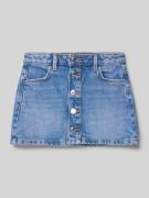 Mango Jeansrock mit durchgehender Knopfleiste Modell 'lily' in Blau, G...