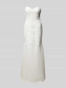 Mascara Brautkleid mit Häkelspitze in Offwhite, Größe 44