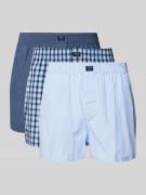 MCNEAL Boxershorts mit Label-Patch im 3er-Pack in Bleu, Größe L