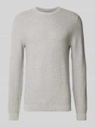 MCNEAL Regular Fit Strickpullover aus reiner Baumwolle in Hellgrau Mel...