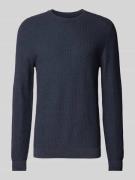 MCNEAL Regular Fit Strickpullover aus reiner Baumwolle in Dunkelblau M...