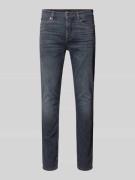 BOSS Slim Fit Jeans mit Label-Detail Modell 'Delaware' in Mittelgrau, ...