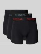 MCNEAL Trunks mit Label-Bund im 3er-Pack in Metallic Black, Größe L