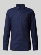 ETERNA Slim Fit Business-Hemd mit Kentkragen in Marine, Größe 40