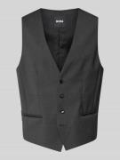 BOSS Weste mit Knopfleiste in Anthrazit, Größe 48