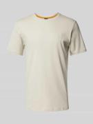 BOSS Orange T-Shirt mit Label-Patch Modell 'Tales' in Beige, Größe XL