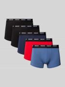 HUGO Trunks mit elastischem Label-Bund im 5er-Pack in Rot, Größe S