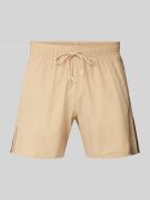 BOSS Loose Fit Badehose mit elastischem Bund Modell 'ICONIC' in Camel,...