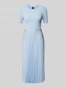 BOSS Midikleid mit Plisseefalten Modell 'Fadridi' in Hellblau, Größe X...