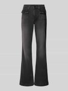 MAC Flared Fit Jeans aus reiner Viskose mit Cargotaschen in Dunkelgrau...