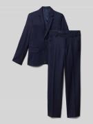 Standar Slim Fit Anzug mit Strukturmuster in Marine, Größe 146