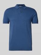 SELECTED HOMME Poloshirt mit elastischen Abschlüssen in Hellblau Melan...