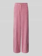 ICHI Wide Leg Cordhose mit Bundfalten Modell 'KATE' in Rosa, Größe M