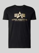 Alpha Industries T-Shirt mit Label-Print in Black, Größe L