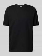 Drykorn T-Shirt mit geripptem Rundhalsausschnitt Modell 'THILO' in Bla...