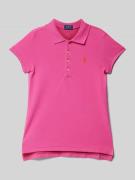 Polo Ralph Lauren Teens T-Shirt mit Polokragen in Pink, Größe L