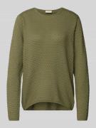 FREE/QUENT Strickpullover mit gerippten Abschlüssen Modell 'Dodo' in O...
