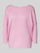 FREE/QUENT Strickpullover mit 3/4-Ärmel Modell 'JONE' in Pink, Größe L