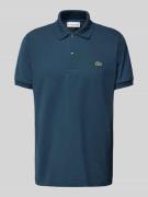 Lacoste Classic Fit Poloshirt mit Label-Detail in Dunkelblau, Größe L