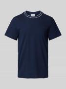 Lacoste T-Shirt mit Label-Stitching in Blau, Größe L