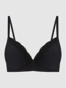 Hanro Soft-BH mit wattierten Cups Modell 'Cotton Lace Light' in Black,...