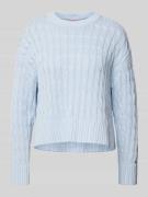 Tommy Hilfiger Strickpullover aus reiner Baumwolle mit Rundhalsausschn...