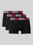 Diesel Trunks mit elastischem Logo-Bund im 3er-Pack in Black, Größe L