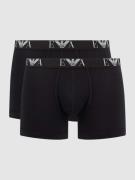 Emporio Armani Trunks mit Stretch-Anteil im 2er-Pack in Black, Größe S