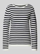 Tom Tailor Regular Fit Strickpullover aus reiner Baumwolle in Marine, ...