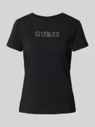 Guess Activewear T-Shirt mit Label-Detail Modell 'BRIANA' in Black, Gr...