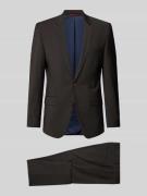 Roy Robson Slim Fit Anzug aus Schurwoll-Mix mit Pin am Revers in Dunke...