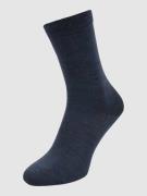 Falke Socken mit Label-Schriftzug Modell 'SOFTMERINO' in Jeansblau Mel...