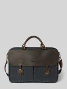 Barbour Laptoptasche aus gewachster Baumwolle in Marine, Größe 1