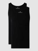 Tom Tailor Tanktop aus Baumwolle im 2er-Pack in Black, Größe L